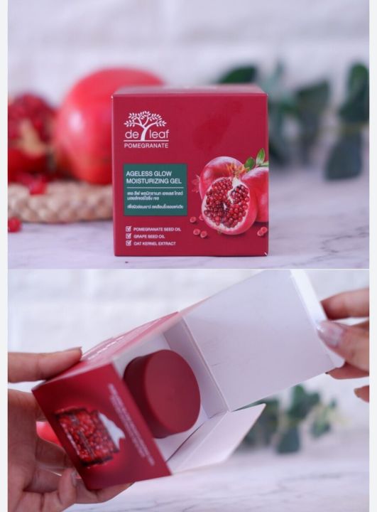 deleaf ageless glow moisturizing gel(သလဲသီးဂျယ်)40ml