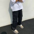 Yolen : Men's cargo pants with large pockets, loose solid color casual trousers men's work pants ဘောင်းဘီ. 