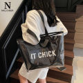 (Preorder)Fashion PVC shoulder bag, clear lens, glasses, summer, printing letters. 