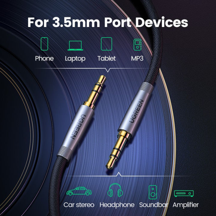 (Preorder)%20UGREEN%20HiFi%20AUX%20Cable%203.5mm%20Speaker%20Audio%20Cable%20For%20Guitar%20Silver%20Plated%20Braided%20Auxiliary%20Cable%20Car%20Headphone%20-%20Image%206