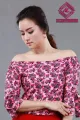 Floral Off-Shoulder Blouse: Effortless Elegance, Vibrant Patterns, and Comfortable Style for a Feminine Wardrobe. 