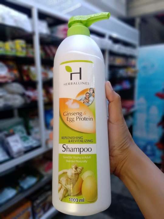 Herballines Shampoo 1000ml ( Ginseng & Egg Protein )