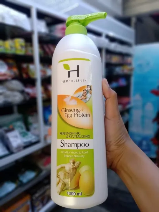 Herballines Shampoo 1000ml ( Ginseng & Egg Protein )