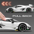 (Preorder) Model 1:24 Koenigsegg Jesko Alloy Car Model Car Diecast Sound Light Lover Car Birthday Collection For Children Metal Gift Boy Toys ကလေးကစားစရာအရုပ်ကား. 