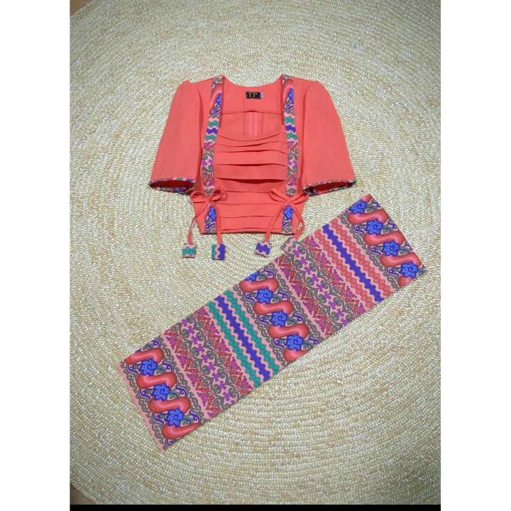 myanmarအကျီ+လုံချည်၀မ်းဆက်(L size)(nt0166)