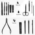 Stainless Steel Professional Pedicure Kit Nail Scissors Grooming Kit - Portable Travel Nail Manicure/Pedicure Tools kit for Men and Women with PU Leather Case. 
