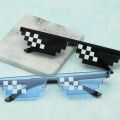 Mosaic Sunglasses Trick Toy Glasses Funny Pixel Glasses For Women And Men. 