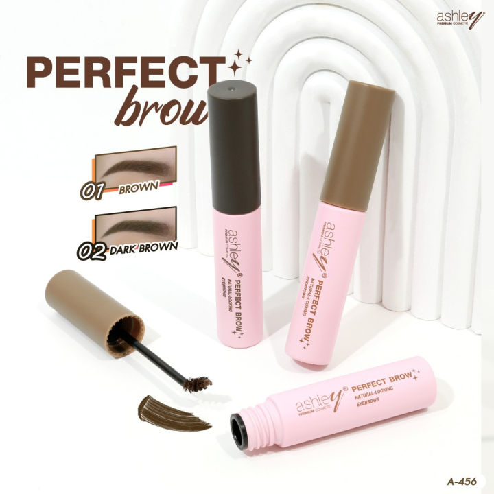 Ashley A-456 Mascara Brow Perfect brow mascara Beautiful Color Long-Lasting Natural Color Small brush head for easy swiping