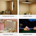 Portable Led Desk Lamp echargeable Reading Light, Magnetic Under Cabinet Lighting, Angle Rotation, Adjustable Color Temperature & Brightness, Touch Control. 