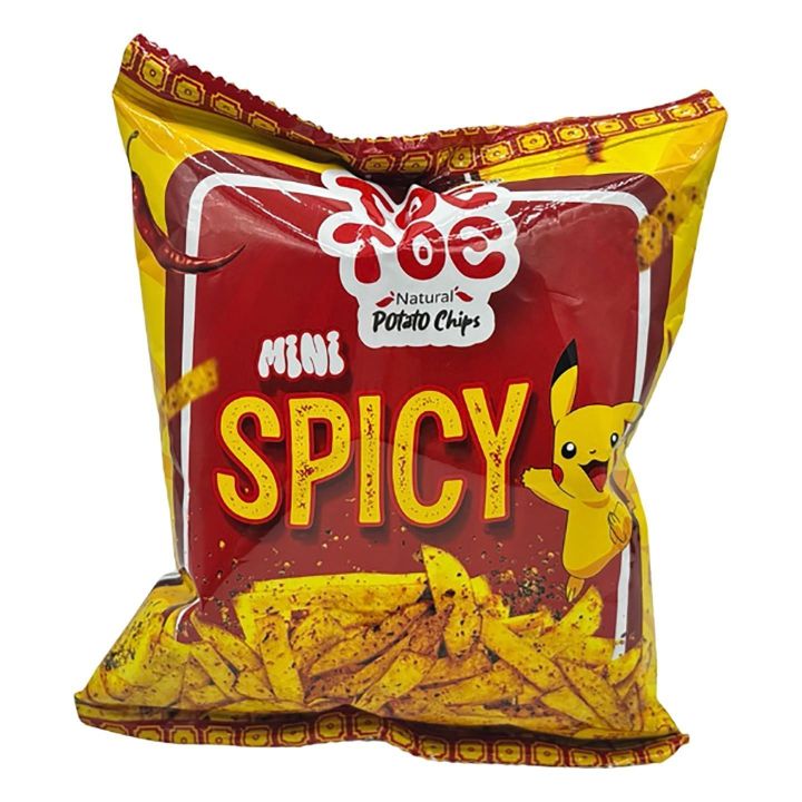 Toe Toe Natural Potato Chips 30g - Mini Spicy