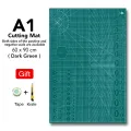 A1 Cutting Mat | Cutting Pad | Craft Cutting Board | Non-Slip Surface For Fabric | Double Sided Line Guides Self Healing Craft Mat | Desk DIY Handmade Stickers Cutting Plate Office Supplies | PVC Patchwork Cut Pad Durable Patchwork Tools. 