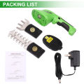 2-in-1 Multifunctional Lawn Mower 3.6V Cordless Hedge Machine Electric Mower Rechargeable Pruner Rotatable Grass Shear Hedge Trimmer Low Power Prompt Function US Plug 110V. 