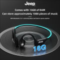 (Preorder)Jeep EC025 Ultra-light Bone Conduction Earphones Premium Open-Ear Wireless Bluetooth 5.4 Sports Earphones 16g Memory IPX8 Waterproof Sweatproof Wireless Earphones For Running Gym Climbing Cycling Swimming. 