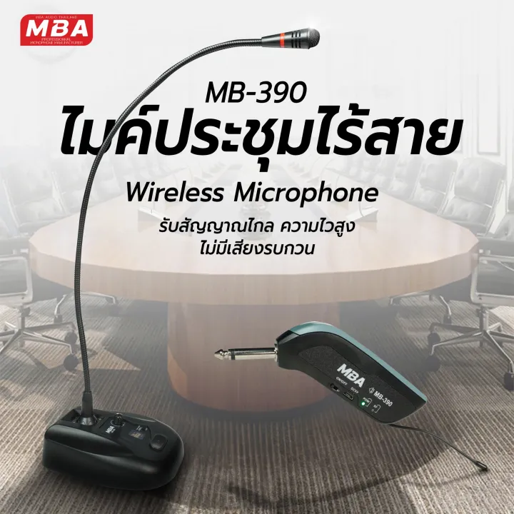 MBA%20AUDIO%20THAILAND%20MBA%20MB-390%20Microphone:%20Wireless%20Meeting%20Microphone,%20Desktop%20Microphone,%20Call%20Center%20Microphone.%20-%20Image%203