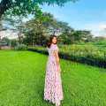 ချည်ပွန်ဂါဝန်အရှည် Long Dress. 