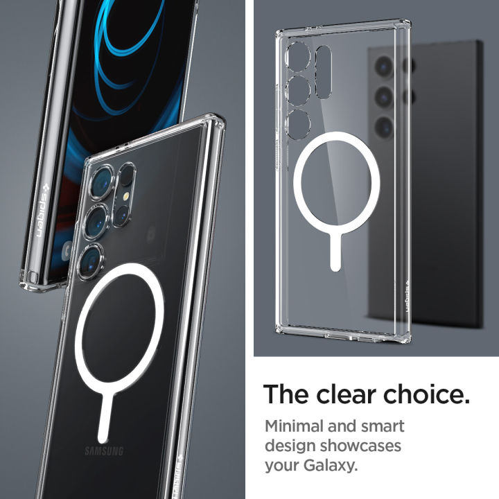 (Preorder)SPIGEN%20Case%20for%20Galaxy%20S24%20Ultra%20%5BUltra%20Hybrid%20OneTap%20Metal%20Ring%20Mag%20Fit%5D%20Hybrid%20magnetic%20case%20with%20PC%20back%20and%20soft%20TPU%20frame%20that%20prevents%20yellowing%20/%20Samsung%20Galaxy%20S24%20Ultra%20Case%20%E1%80%96%E1%80%AF%E1%80%94%E1%80%BA%E1%80%B8%E1%80%80%E1%80%AC%E1%80%97%E1%80%AC%20-%20Image%205