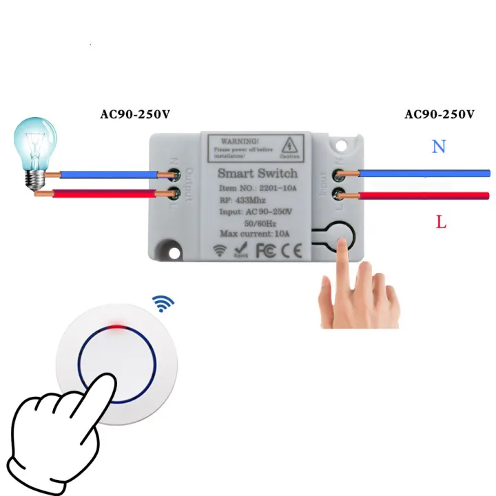 433MHz%20Universal%20Wireless%20RF%20Remote%20Control%20Fan%20Lamp%20Light%20Switch%2010A%20Relay%20Output%20RF%20AC%20220V%201CH%20Receiver%20Module%20Transmitter%20-%20Image%209