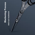 DELI Stainless Steel Black Blade Scissors Home Multi-function Office Anti Rust Scissors Stationery Handmade Craft Paper Fabric Cutting Tools. 