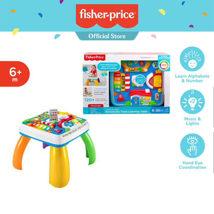(Preorder)Fisher-Price Laugh & Learn Around the Town Learning Table Fisher-Price Activity Table Around the Town DHC45 ကလေးကစားစရာအရုပ် 