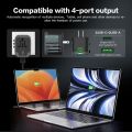 ASOMETECH International Travel Adapter USB Charger 2 USB and 2 Type C Port All-in-one Wall Charger for US EU UK AUS Travel. 