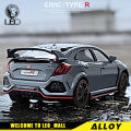 (Preorder) LEO Alloy Model Car Honda Civic Type R,1:32 Scale Small Toy Car for Boys Children's Birthday Gift Toys ကလေးကစားစရာအရုပ်. 