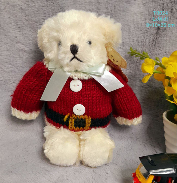 Christmas Gift ဝက်ဝံအရုပ် ကလေးဆော့ကစားစရာ အမွေးပွအရုပ် X's Mas Bear Baby Toddlers Toys Stuffed Toys