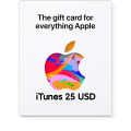 iTunes Gift Card 25 USD. 