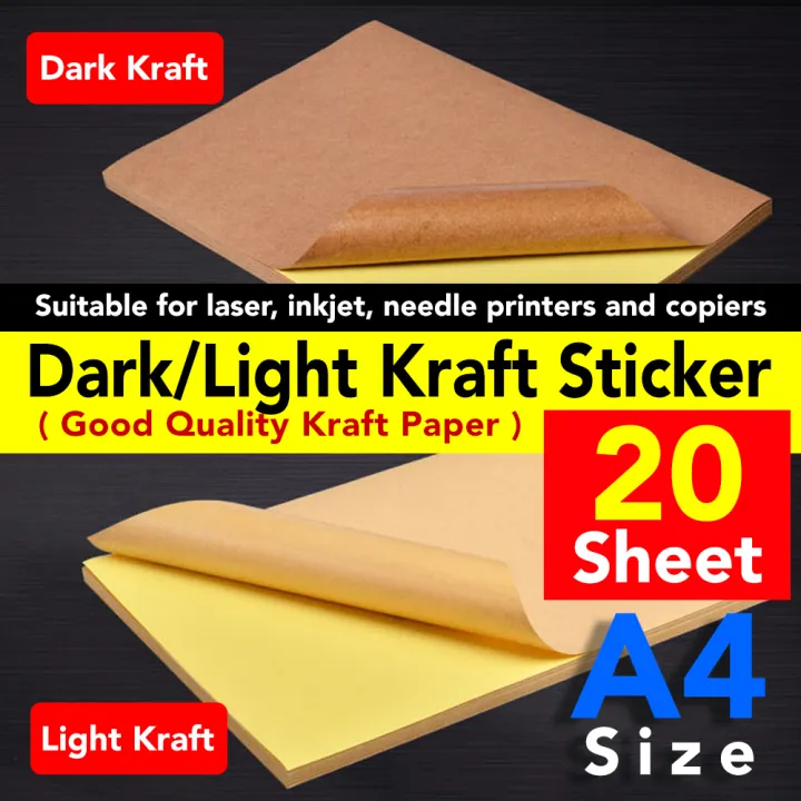 Light/Dark%20Brown%20Selft-Adhesive%20Kraft%20Paper%20Label%20A4%20Sticker%20%7C%2020%20sheets%20%7C%20%20Laser,%20Inkjet,%20Copier%20A4%20Printable%20Labels%20Sticker%20-%20Image%202