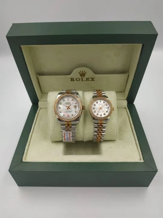 Rolex  Couple Watch Date Just (High Quality 2 Piece) (First Copy)