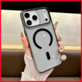 (Preorder)【IN stock Iphone Case】Luxury Transparent Wireless Charge Magsafe Case for iPhone 17 Air 16Pro 15 17Pro Max Clear Lens Protection Hard Back Cover. 
