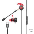 REMAX--RM-755 TYPE-C EARPHONE (STEREO GAMING ) (METAL ) WITH MIC. 