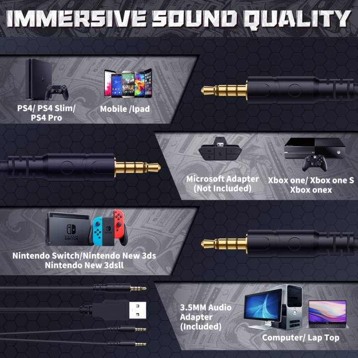 Tech%20Xtreme%20ONIKUMA%20K19%20Professional%20Game%20Headphone%20with%20MIC%20RGB%20LED%20Backlight%20Wired%20Gamer%20Headset%20Noise%20Canceling%20ForPC/PS4/XBOX%20-%20Image%207