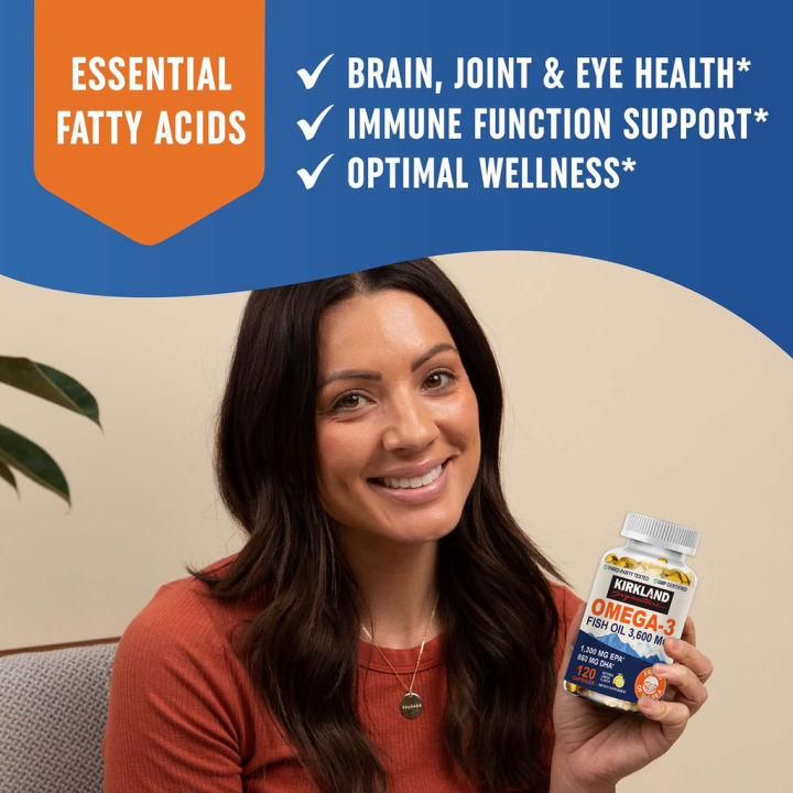 (Preorder)KIRKLAND%20Omega%203%20Fish%20Oil%203600mg%20EPA%20&%20DHA%20Optimal%20Essential%20Fatty%20Acids%20120%20Count%20-%20Image%202