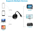 G2 4K Wireless WIFI Display Receiver HDMI Dongle Pushbao HD Video Projector. 