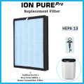 (ION PURE Pro Air Purifier) Replacement Filter (Antibacterial+ H13 HEPA + Nano-Crystalline Filter). 