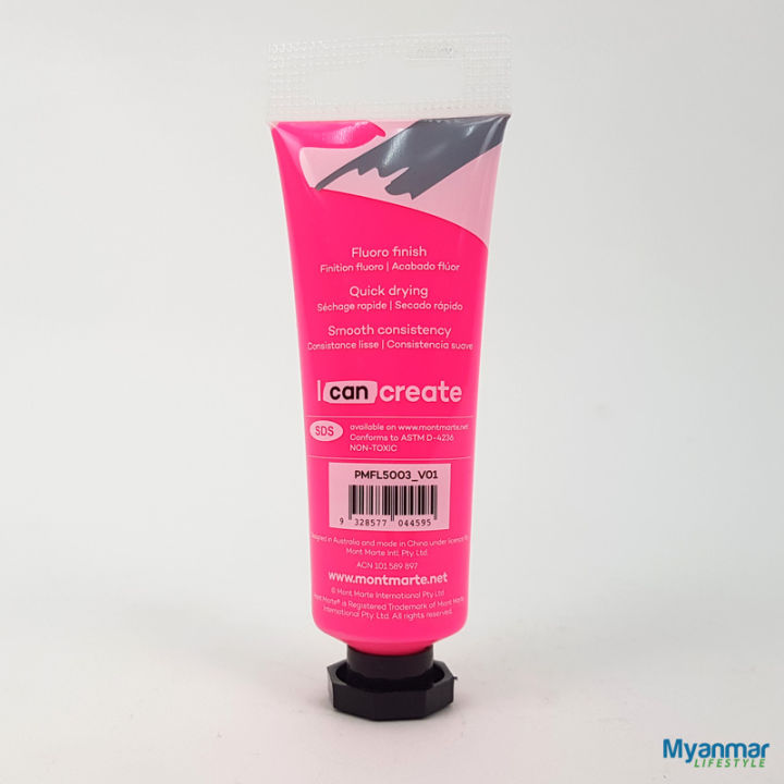 Pink%20-%20Fluorescent%20Acrylic%20-%20%2050ml%20-%20Mont%20Marte%20-%20Image%204