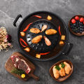 Golden Pyae Thai Style Outdoor Round Barbecue Grill Pan Aluminum Non-stick Smokeless BBQ Griddle Pan (30 cm မူကထအိုး). 