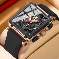 (Preorder) Crrju Genuine Fashion Quartz Wristwatch Silicone Strap Chronograph Multifunction Waterproof Business Style Men's Watch 2312  အမျိုးသား လက်ပတ်နာရီ. 