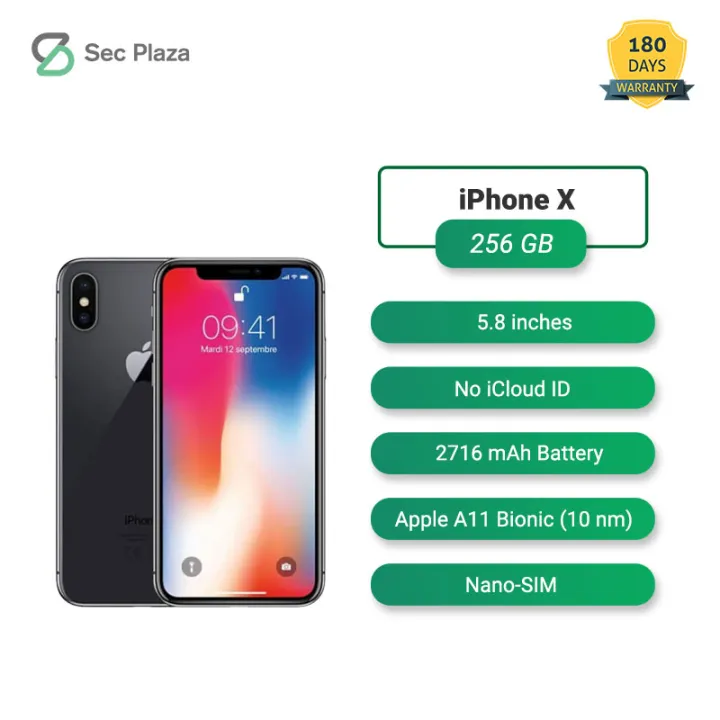 i Phone X 256GB ROM 12MP+7MP Camera 2716mAh 95% New (Face Fail)