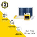 Sun King Home 200X Solar Home System with Modern Solar Lighting, Advance Battery Control Unit & Fast USB Phone Charging. 