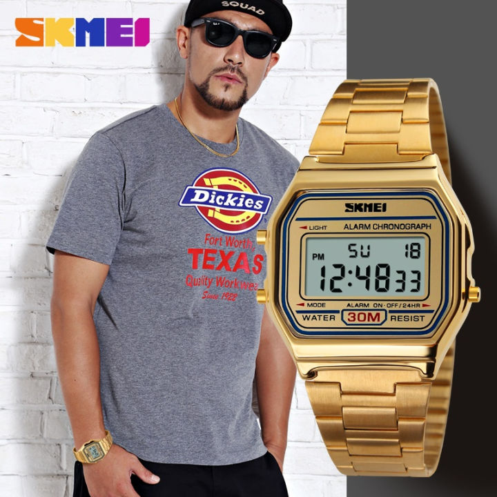 (Preorder) SKMEI Men's Fashion Waterproof Digital LED Watch အမျိုးသားဝတ်နာရီ