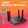 PIXLINK AC1200 Wifi Router Gigabit 2.4G 5.0GHz Dual-Band 1200Mbps Wireless Router Wifi RPT With 4 High Gain Antennas. 