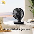 Mini Portable Table Fan LED Display Auto Rotating. 