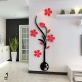 နံရံကပ် အလှဆင် 3D Stickers Vase Creative Design Acrylic Wall Stickers For your home. 