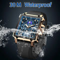 (Preorder) LIGE Men Quartz Analog Wrist Watch Leather Sports Watches Luxury Brand Waterproof Chronograph Watch For Men အမျိုးသားဝတ်လက်ပတ်နာရီ. 