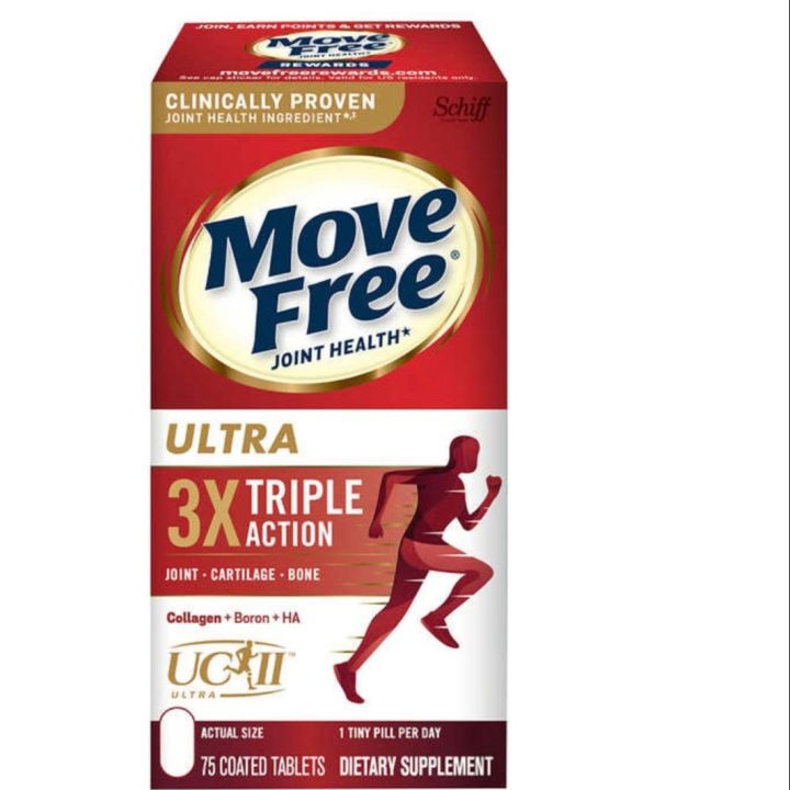 Move Free Ultra Triple Action with Type II Collagen Boron & HA Joint Supplements