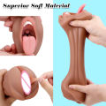 အပေါက်၂ခုပါ မအတု Male Masturbation Cup Silicone Realistic Pussy and Mouth (Code : M-515). 