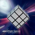 CuberSpeed Qiyi Mirror 3x3x3 Silver Sticker Magic Cube Qiyi Black 3x3 Silver Mirror Blocks Speed Cube. 
