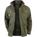 Orfilas men jacket zipper green outdoor, labor insurance work jacket men jackets cargo jacket men. 