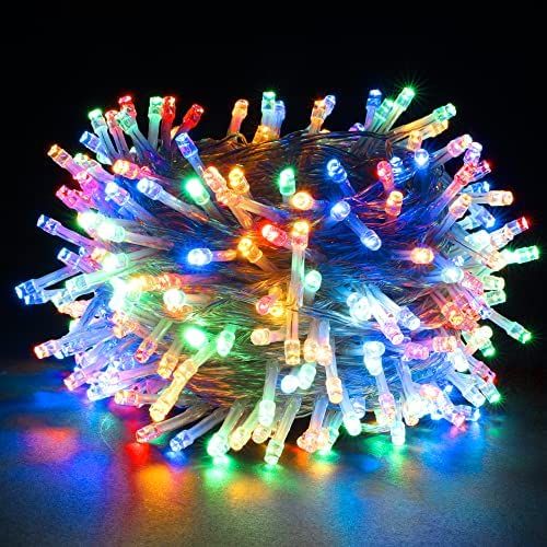 decorative lights, 100 led flashing lights, length 10m, decorative lights, 100led, garden lights, firefly lights, fairy lights, water drop lights, new year lights, Christmas lights